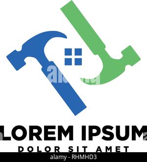 Home Instandsetzung, Immobilien, Gebäude Architekt Konzept logo template Vector Illustration, Stock Vektor