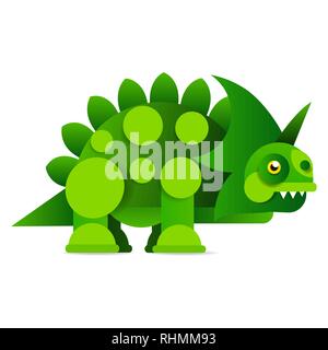 Cute cartoon Dinosaur auf weißem Hintergrund. Prähistorischen Ära. Vector Illustration Stock Vektor