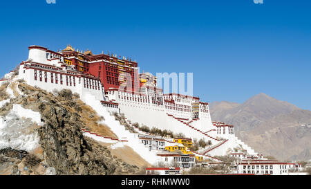 Potala-palast von Chakpori Hügels, Lhasa, Tibet Stockfoto
