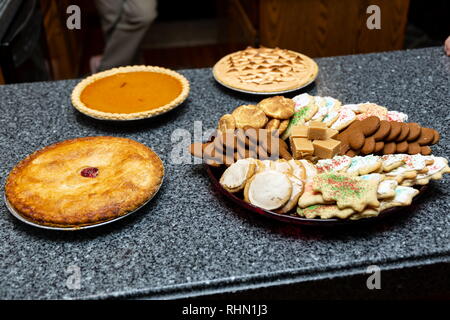 Das Holiday Dessert ist nur bereit, um bedient zu werden. Stockfoto