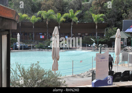 Israel, Golan-Höhen, Hamat Gader natürlichen heißen Quellen Spa, Golanhöhen, Israel, Hamat Gader verfügt über 4 Quellen von Mineralwasser. Weitere Attraktionen sind ein Stockfoto