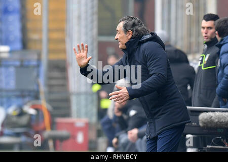 Foto LaPresse - Tano Pecoraro 03 02 2019 Genua - (Italia) Sport CalcioGenoa vs SassuoloCampionato di Calcio Serie A TIM" 2018/2019 - Stadio Luigi Ferraris "nella Foto: prandelli cesarePhoto LaPresse - Tano Pecoraro 03 Februar 2019 Stadt Genova - (Italien) Sport SoccerGenoa vs SassuoloItalian Fußball-Liga einen TIM 2018/2019 - "Luigi Ferraris "Stadiumin der Pic: cesare prandelli Stockfoto