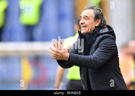 Genua, Italien. 03 Feb, 2019. Foto LaPresse - Tano Pecoraro 03 02 2019 Genua - (Italia) Sport CalcioGenoa vs SassuoloCampionato di Calcio Serie A TIM" 2018/2019 - Stadio Luigi Ferraris "nella Foto: prandelli cesarePhoto LaPresse - Tano Pecoraro 03 Februar 2019 Stadt Genova - (Italien) Sport SoccerGenoa vs SassuoloItalian Fußball-Liga einen TIM 2018/2019 - "Luigi Ferraris "Stadiumin der Pic: cesare prandelli Credit: LaPresse/Alamy leben Nachrichten Stockfoto