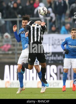 Sandhausen, Deutschland. 03 Feb, 2019. firo: 03.02.2019, Fußball, 2.Bundesliga, Saison 2018/2019, SV Sandhausen - VfL Bochum HOOGLAND versus WOOTEN | Verwendung der weltweiten Kredit: dpa/Alamy leben Nachrichten Stockfoto