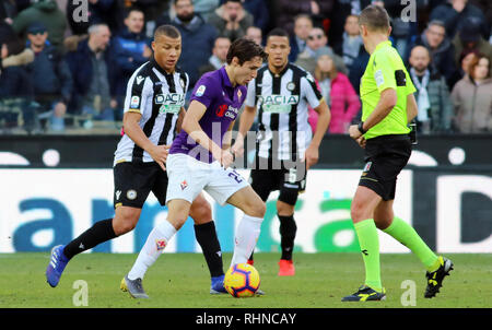 Udine, Italien. 03 Feb, 2019. Foto LaPresse/Andrea Bressanutti 03.02.2019 Udine (Italia) Sport Calcio Udinese vs Fiorentina - Campionato di calcio Serie A 22^ Giornata - Stadio" Dacia Arena" Nella Foto: Chiesa Foto LaPresse/Andrea Bressanutti 03 Februar, 2019 Udine (Italien) Sport Fussball Udinese vs Fiorentina - Italienische Fußball-Liga einen 22^Tag - "Dacia Arena" Stadion der Pic: Chiesa Credit: LaPresse/Alamy leben Nachrichten Stockfoto