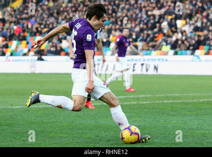 Udine, Italien. 03 Feb, 2019. Foto LaPresse/Andrea Bressanutti 03.02.2019 Udine (Italia) Sport Calcio Udinese vs Fiorentina - Campionato di calcio Serie A 22^ Giornata - Stadio" Dacia Arena" Nella Foto: Chiesa Foto LaPresse/Andrea Bressanutti 03 Februar, 2019 Udine (Italien) Sport Fussball Udinese vs Fiorentina - Italienische Fußball-Liga einen 22^Tag - "Dacia Arena" Stadion der Pic: Chiesa Credit: LaPresse/Alamy leben Nachrichten Stockfoto