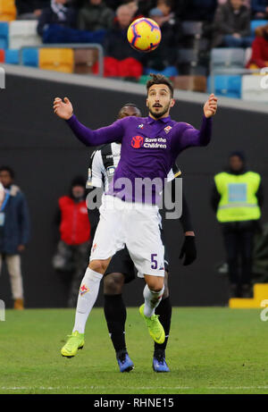 Udine, Italien. 03 Feb, 2019. Foto LaPresse/Andrea Bressanutti 03.02.2019 Udine (Italia) Sport Calcio Udinese vs Fiorentina - Campionato di calcio Serie A 22^ Giornata - Stadio" Dacia Arena" Nella Foto: ceccherini Foto LaPresse/Andrea Bressanutti 03 Februar, 2019 Udine (Italien) Sport Fussball Udinese vs Fiorentina - Italienische Fußball-Liga einen 22^Tag - "Dacia Arena" Stadion der Pic: ceccherini Credit: LaPresse/Alamy leben Nachrichten Stockfoto