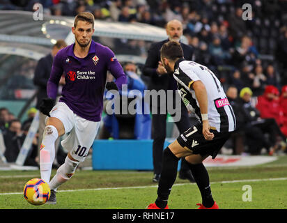 Udine, Italien. 03 Feb, 2019. Foto LaPresse/Andrea Bressanutti 03.02.2019 Udine (Italia) Sport Calcio Udinese vs Fiorentina - Campionato di calcio Serie A 22^ Giornata - Stadio" Dacia Arena" Nella foto:pjaca Foto LaPresse/Andrea Bressanutti 03 Februar, 2019 Udine (Italien) Sport Fussball Udinese vs Fiorentina - Italienische Fußball-Liga einen 22^Tag - "Dacia Arena" Stadion der Pic: pjaca Credit: LaPresse/Alamy leben Nachrichten Stockfoto