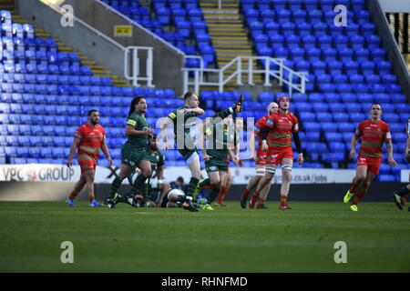 Reading, Großbritannien. 03 Feb, 2019. London Irish beat Coventry 27-17 im Madejski Stadium im Viertelfinale des RFU-Meisterschaft Cup 3 Frebruaru 2019 Credit: David Hammant/Alamy leben Nachrichten Stockfoto