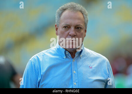 RJ - Rio de Janeiro - 03/02/2019 - Carioca 2019, Flamengo x Cabofriense - Abel Braga Flamengo Trainer während eines Spiel gegen Cabofriense im Maracana-stadion für die Carioca Meisterschaft 2019. Foto: Thiago Ribeiro/AGIF Stockfoto