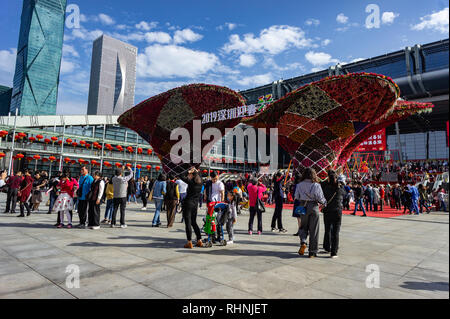 Das chinesische Neujahr Blumen Messe in Shenzhen, China. Stockfoto