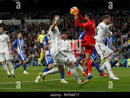 Madrid, Spanien. 3 Feb, 2019. Fußballspiel zwischen Real Madrid und Alaves der 2018/2019 die Spanische Liga, im Santiago Bernabeu, Madrid. (Foto: Jose L. Cuesta/261/Cordon drücken). Credit: CORDON PRESSE/Alamy leben Nachrichten Stockfoto