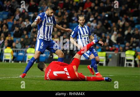 Madrid, Spanien. 3 Feb, 2019. Fußballspiel zwischen Real Madrid und Alaves der 2018/2019 die Spanische Liga, im Santiago Bernabeu, Madrid. (Foto: Jose L. Cuesta/261/Cordon drücken). Credit: CORDON PRESSE/Alamy leben Nachrichten Stockfoto