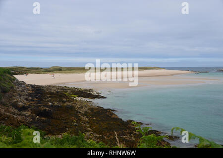 Shell Beach von der Küste weg auf die Insel Herm, Channel Islands.de. Stockfoto