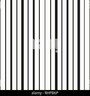 Stripe nahtlose Muster mit schwarzen und weißen Farben vertikale parallele Streifen. vector Hintergrund. Eps 10. Stock Vektor