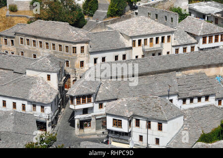 In Gjirokaster Alnbania. UNESCO-Weltkulturerbe, Europa Stockfoto