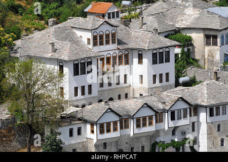 In Gjirokaster Alnbania. UNESCO-Weltkulturerbe, Europa Stockfoto