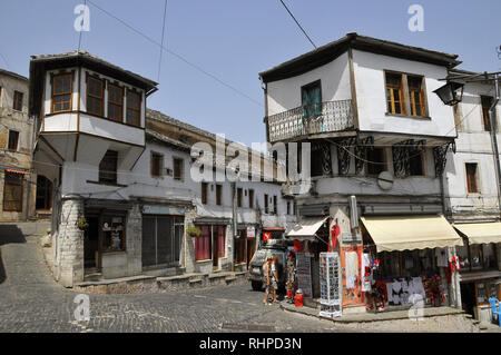 In Gjirokaster Alnbania. UNESCO-Weltkulturerbe, Europa Stockfoto