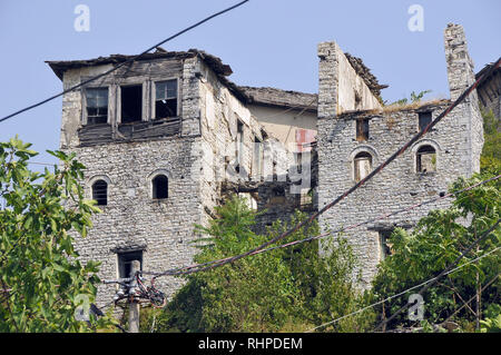 In Gjirokaster Alnbania. UNESCO-Weltkulturerbe, Europa Stockfoto