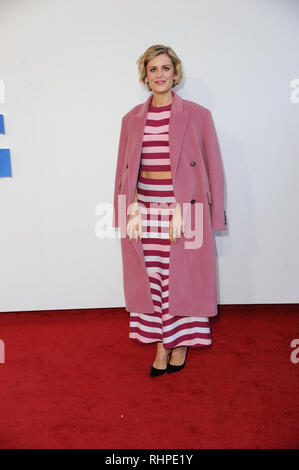 Denise Gough auf dem roten Teppich während der Film Premiere der Zicklein, König im Kino Odeon Leicester Square in London werden würde. Stockfoto