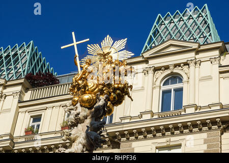 Oben an der Pestsäule in Wien, Österreich Stockfoto