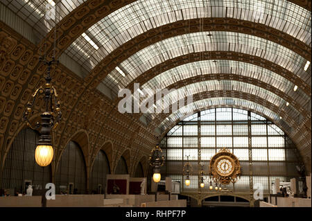 Innenansicht des Haupthauses von Musee D'Orsay, Paris, Frankreich Stockfoto