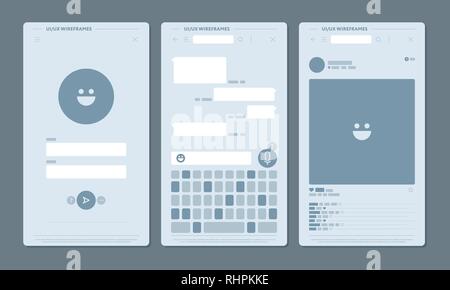 Einrichten des User Interface Designs Stock Vektor
