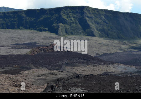 Mineral Landschaften am Piton de la Fournaise, Réunion Insel vulkanischen Massivs Stockfoto