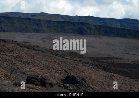 Mineral Landschaften am Piton de la Fournaise, Réunion Insel vulkanischen Massivs Stockfoto