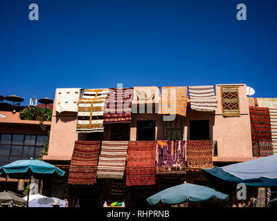 Marrakesch/Marokko/10-07-2018 Ein Blick von Marrakesch Straße Stockfoto