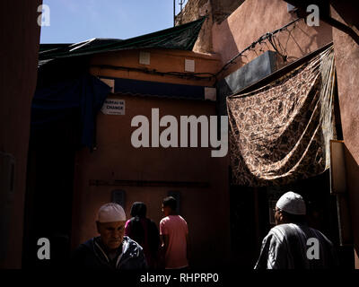 Marrakesch/Marokko/10-07-2018 Ein Blick von Marrakesch Straße Stockfoto