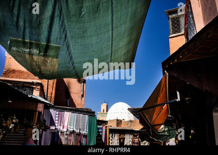 Marrakesch/Marokko/10-07-2018 Ein Blick von Marrakesch Straße Stockfoto