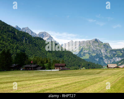 Engelberg, Schweiz - 30. Juli 2017: Natürliche Panorama auf das Tal Stockfoto