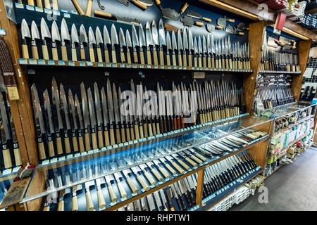 Tsubaya Hocho Shop, Kappabashi, Taito-ku, Tokyo, Japan Stockfoto