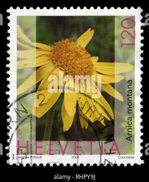 Briefmarke aus der Schweiz in der Flora Serie in 2003. Stockfoto