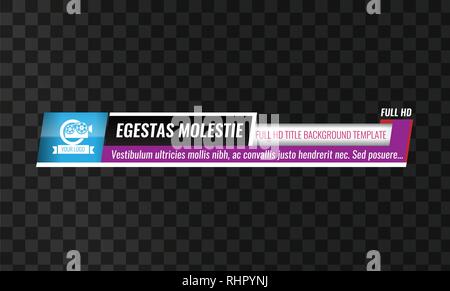 Einzigartige Video Schlagzeile Titel oder unteren Drittel Vorlage. High Ausführliche Vector Illustration Stock Vektor