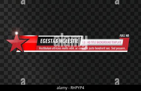 Einzigartige Video Schlagzeile Titel oder unteren Drittel Vorlage. High Ausführliche Vector Illustration Stock Vektor