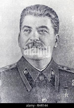 Foto Portrait von Josef Stalin. Januar 1952. Stockfoto