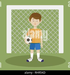 Fußball-Spieler. Sportsman Vektor-illustration EPS 10. Stock Vektor