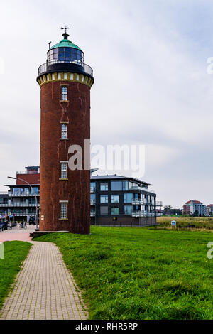 CUXHAVEN, Deutschland, Oktober, 07:Hamburg Leuchtturm an der Nordsee in Cuxhaven, Deutschland Stockfoto