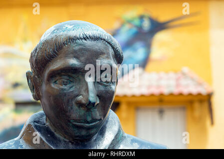 CARTAGENA, KOLUMBIEN - 24. Mai: Statue in Trinidad Plaza in Cartagena, Kolumbien am 24. Mai 2016 Stockfoto