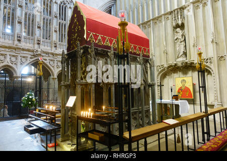 Schrein von St. Alban, die Kathedrale von St. Albans, Hertfordshire, England Stockfoto