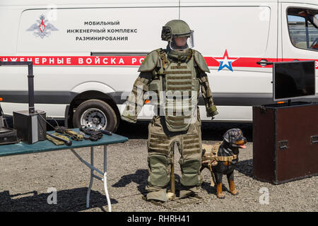 Internationale militärische technische Forum Armee 2018. Mobile technische Minenräumung Komplex Stockfoto