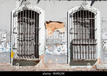 Venezuela Caracas 21/01/2012. Altes haus Fassade in La Pastora Nachbarschaft. Stockfoto