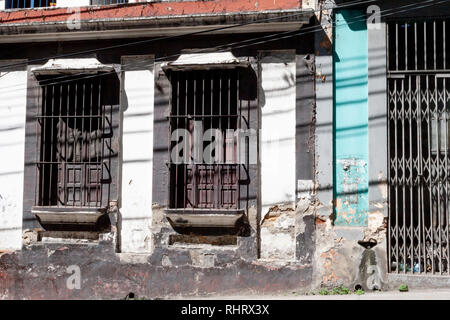 Venezuela Caracas 21/01/2012. Altes haus Fassade in La Pastora Nachbarschaft. Stockfoto