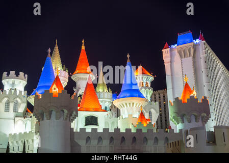 LAS VEGAS, 17. SEPTEMBER: Blick von Excalibur Hotel and Casino in Las Vegas am 17. September 2015 Stockfoto