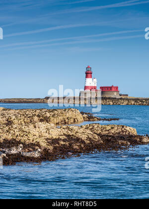 Longstone Leuchtturm, Farne Islands, Northumberland, Großbritannien Stockfoto