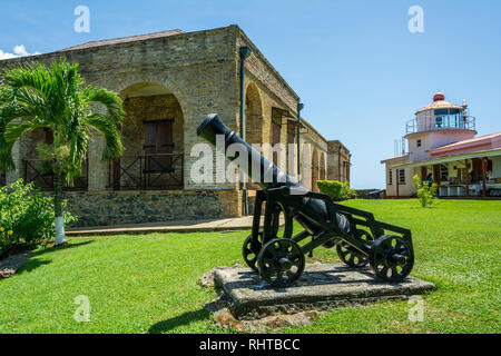 Das historische Fort King George auf der Insel Tobago, Trinidad und Tobago. Stockfoto