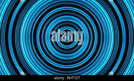 Abstrakte neon runde Linien sind im Raum, moderne 3D-Render Hintergrund, computer-generierte Hintergrund Stockfoto