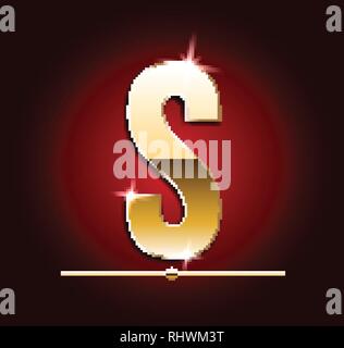 Hochwertige gold-Vektor Buchstaben. Vector Illustration Stock Vektor